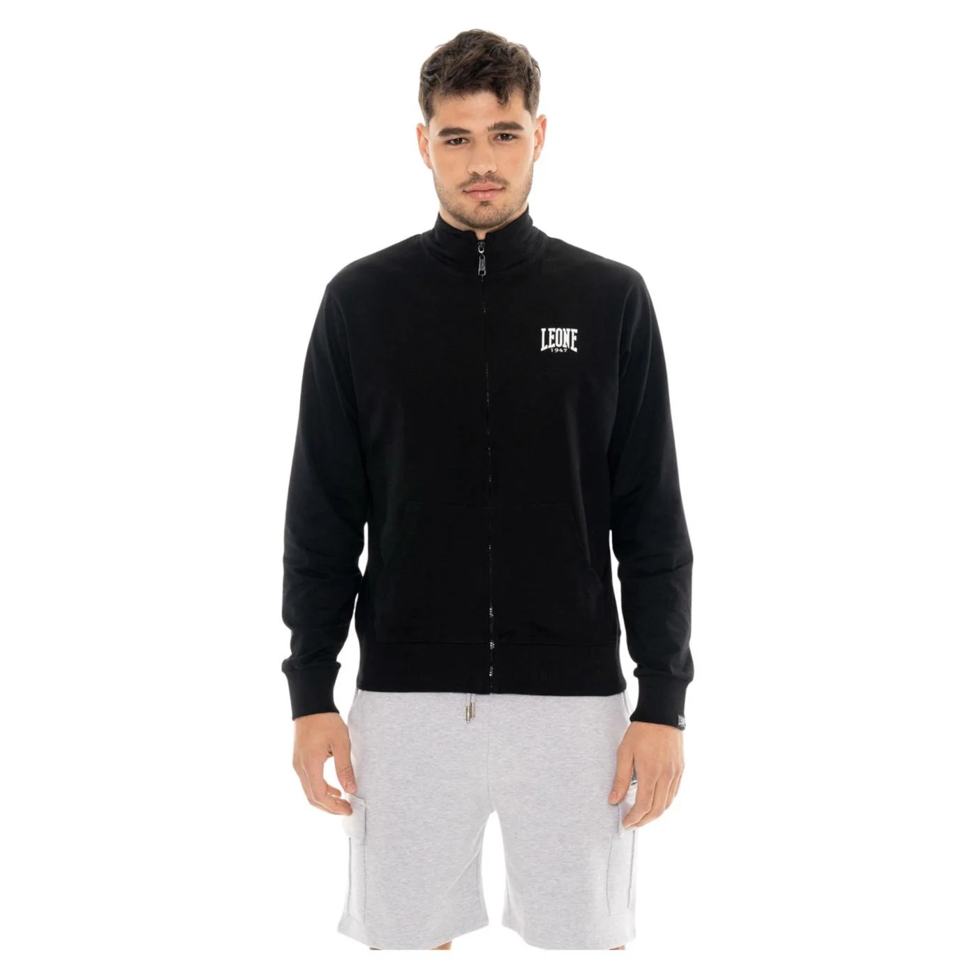 LEONE FELPA FULL ZIP SMALL LOGO — Animasportiva