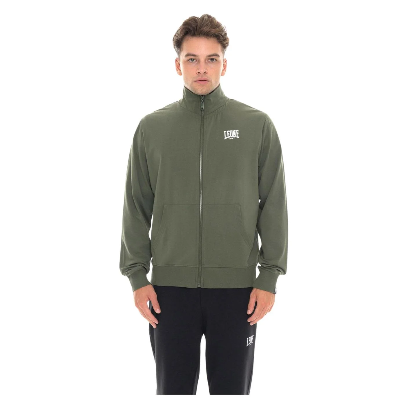 LEONE FELPA FULL ZIP SMALL LOGO — Animasportiva