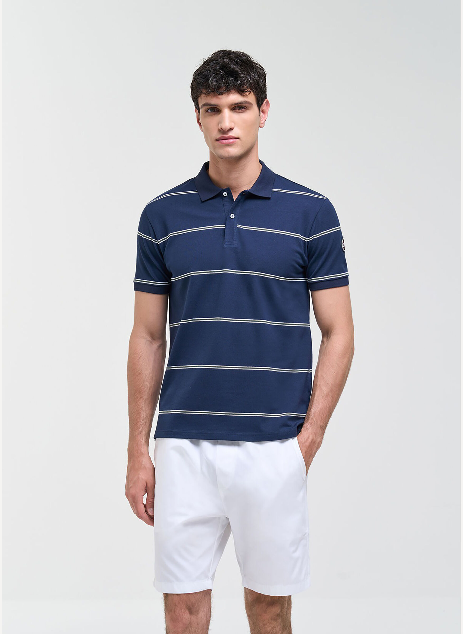 POLO IN PIQUÉ A RIGHE