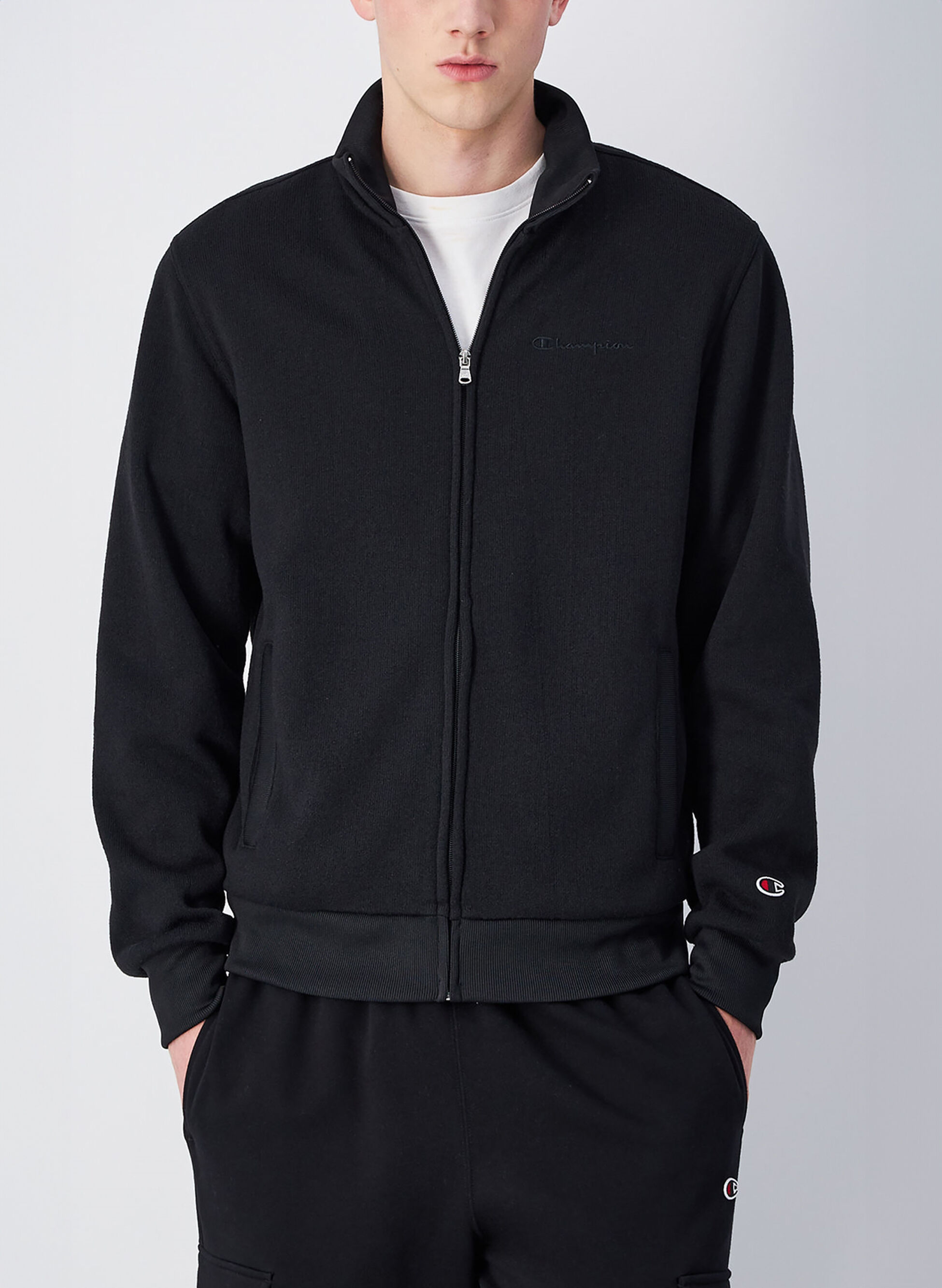 FELPA FULL ZIP CON MICRO LOGO