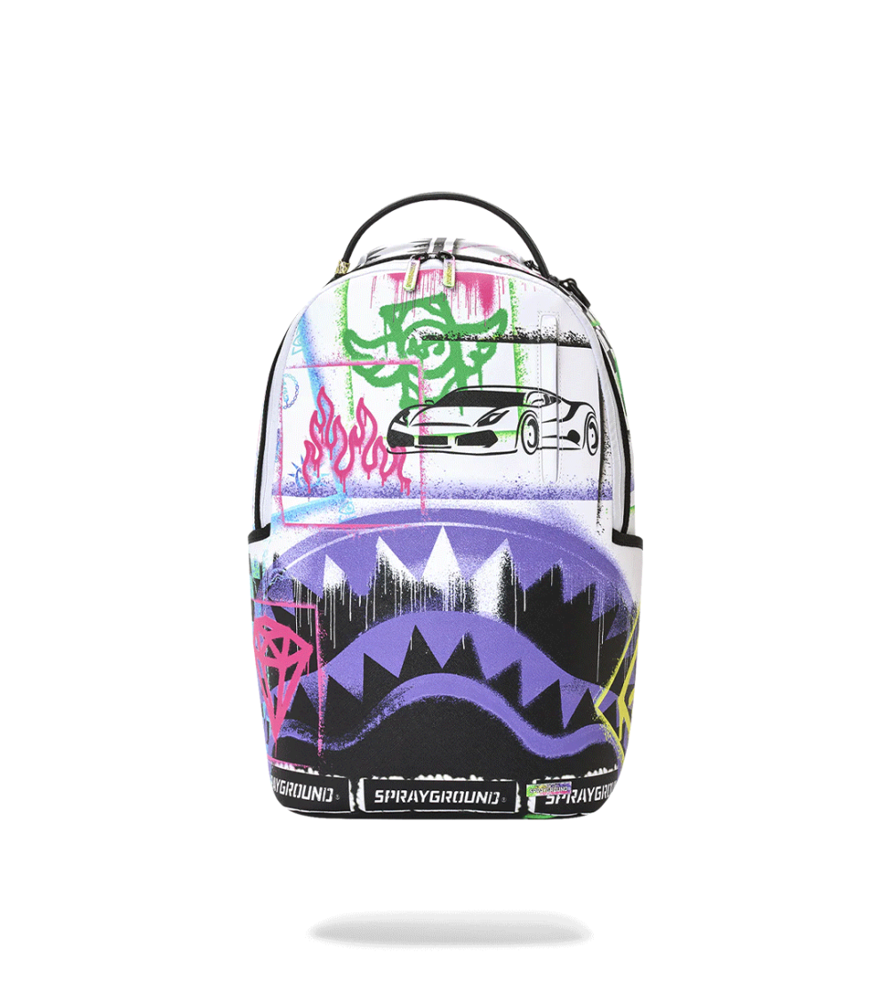BACKPACK SPRAYGROUND STENCIL SHARK ATTACK SPLIT MULTICOLOR UNISEX