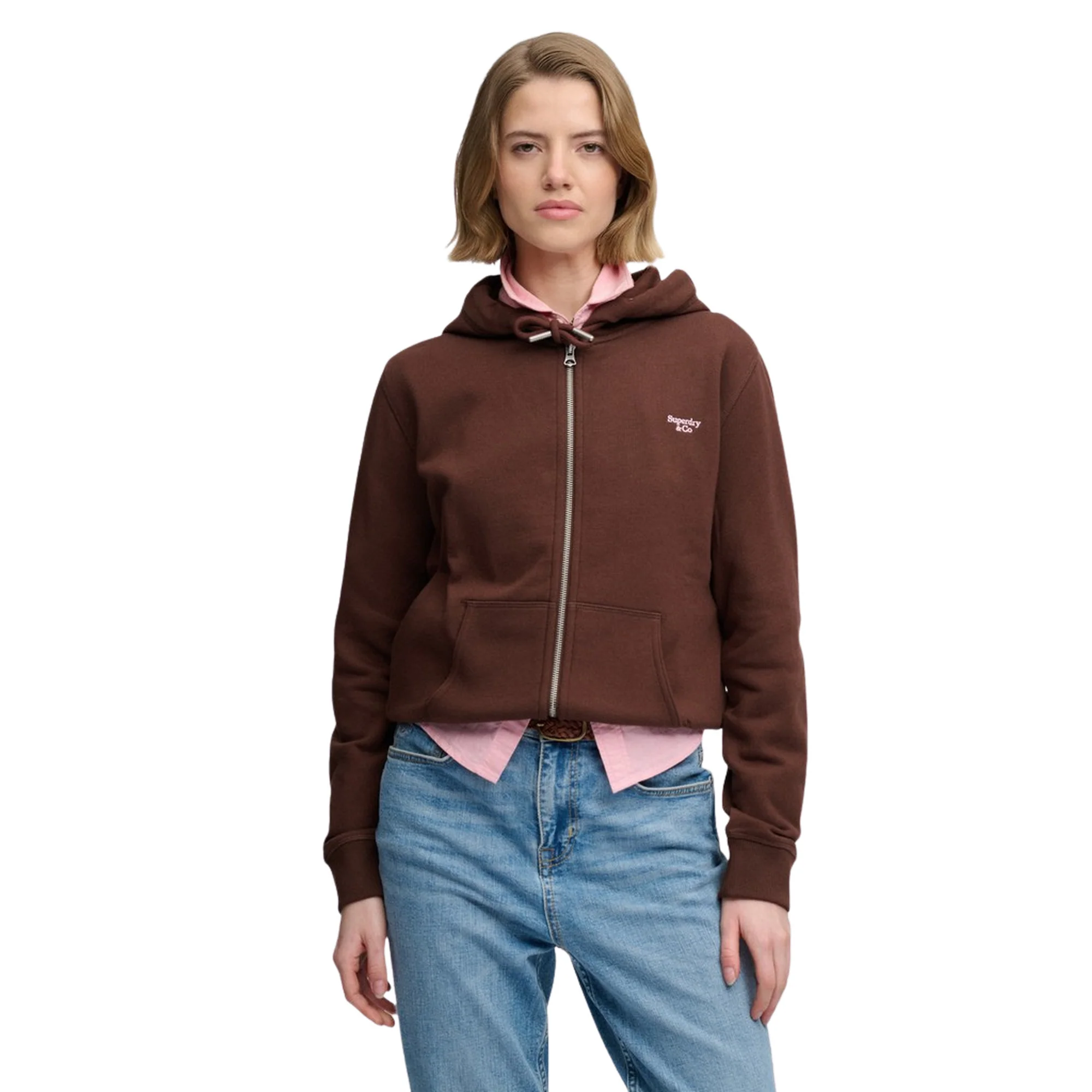 SUPERDRY W SIGNATURE EMB ZIPHOOD — Animasportiva