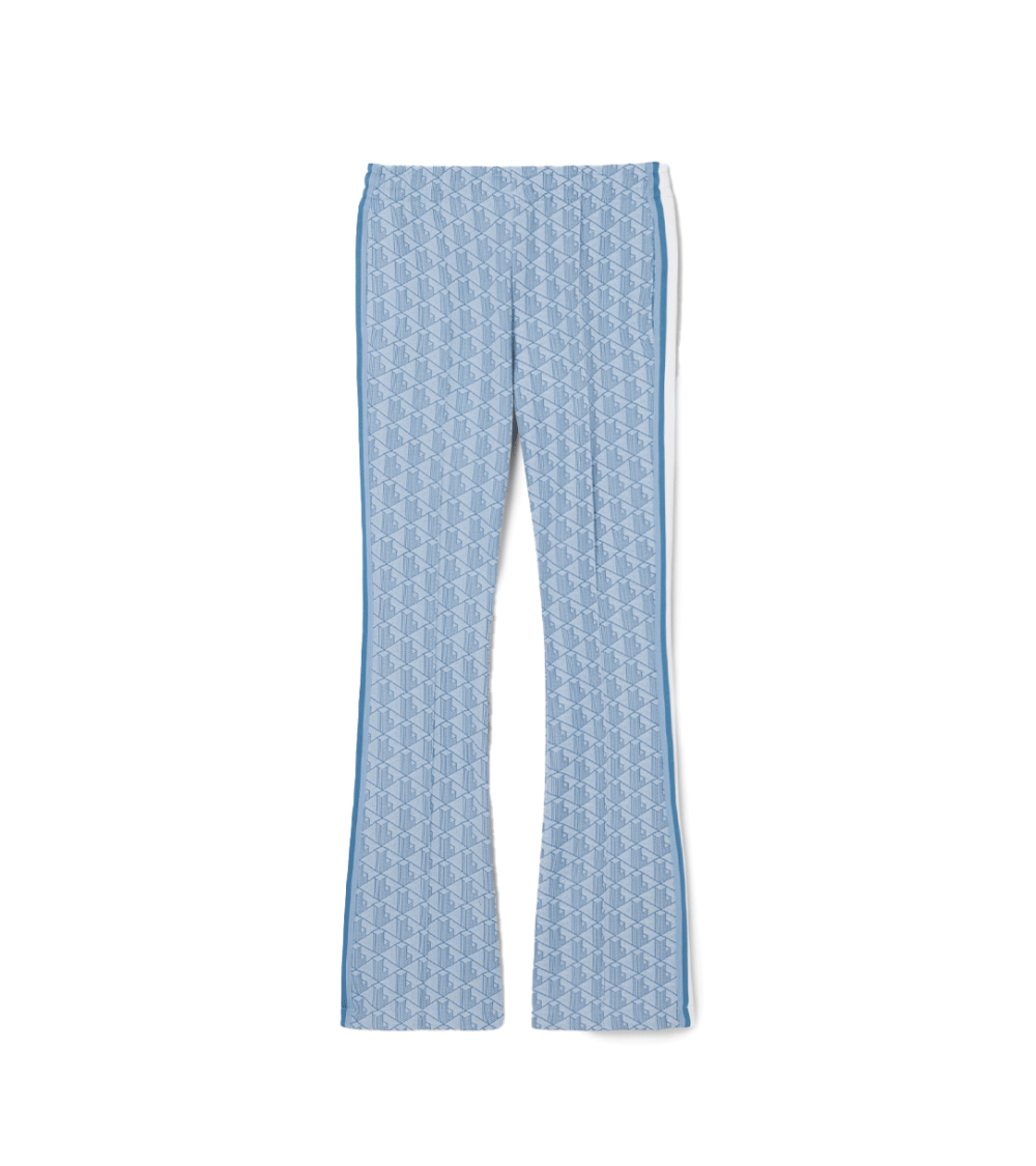 PANTALONI TUTA LACOSTE MONOGRAM AZZURRO DONNA