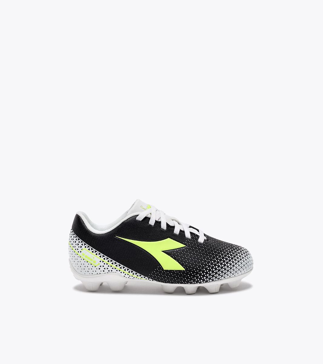 DIADORA PICHICHI 6 MD JR NERO/GIALLO FLUO/BIANCO DA BAMBINO