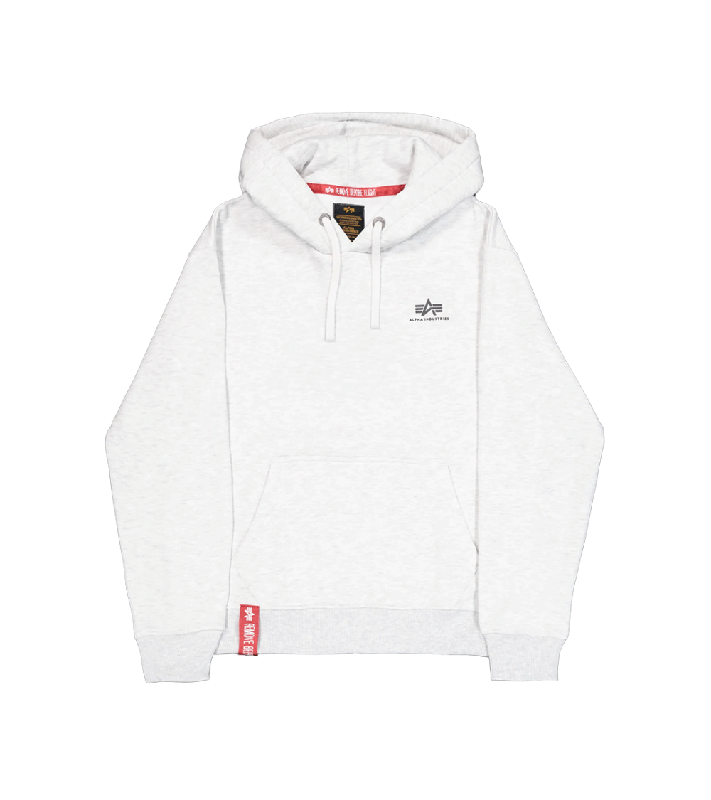 HOODIE ALPHA INDUSTRIES BASIC SMALL LOGO GREY MEN