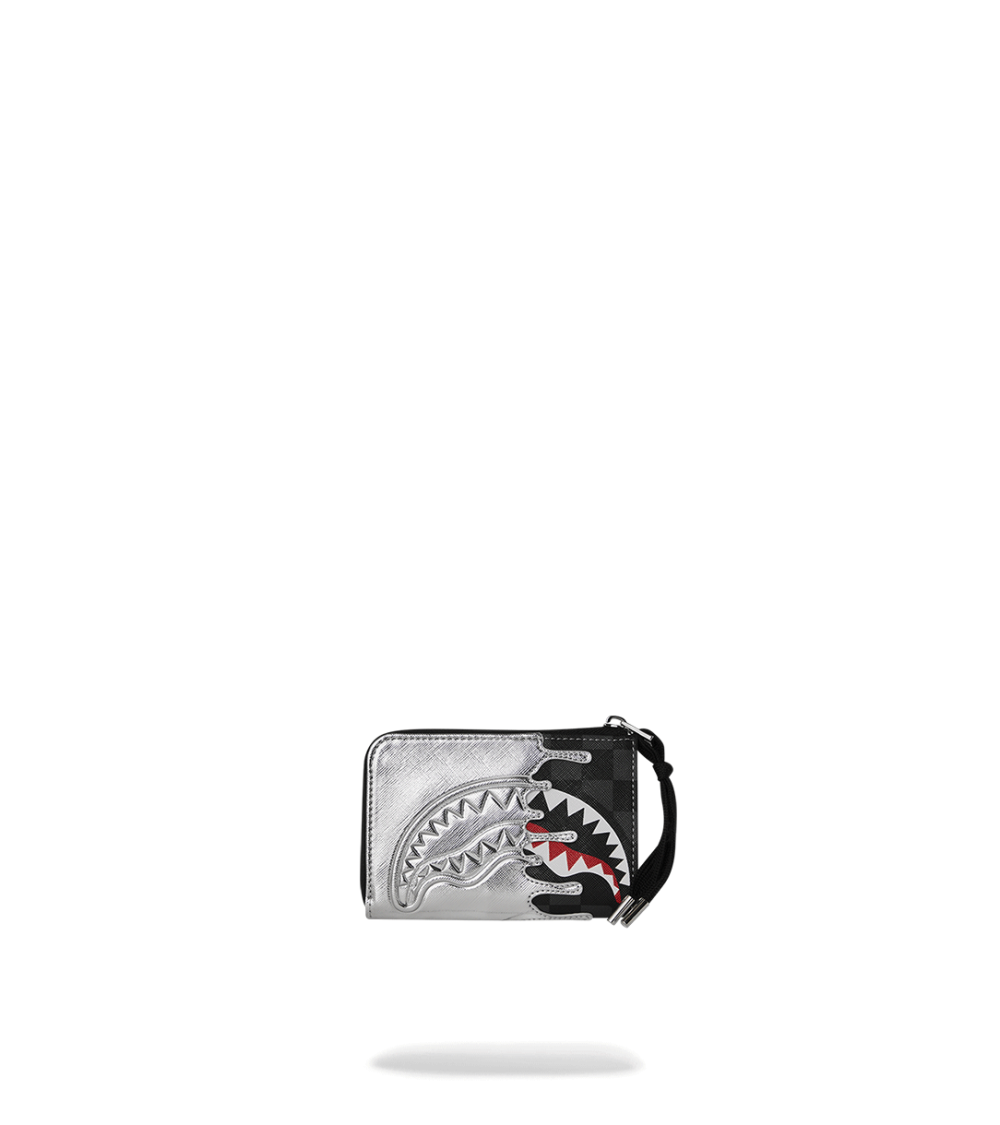 WALLET SPRAYGROUND SILVER SIDE DRIP SILVER BLACK UNISEX