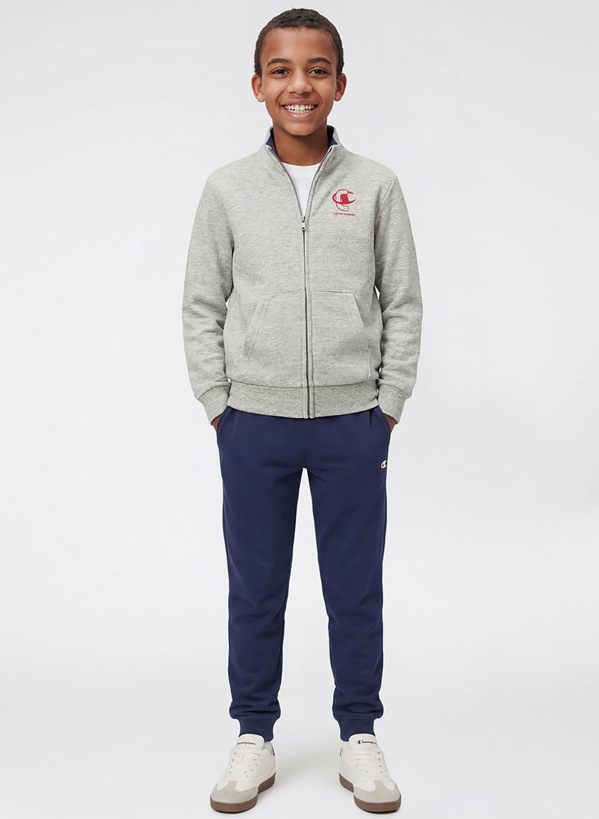 TUTA CON FELPA FULL ZIP E PANTALONI CON GRAFICA RAGAZZO — Sport85