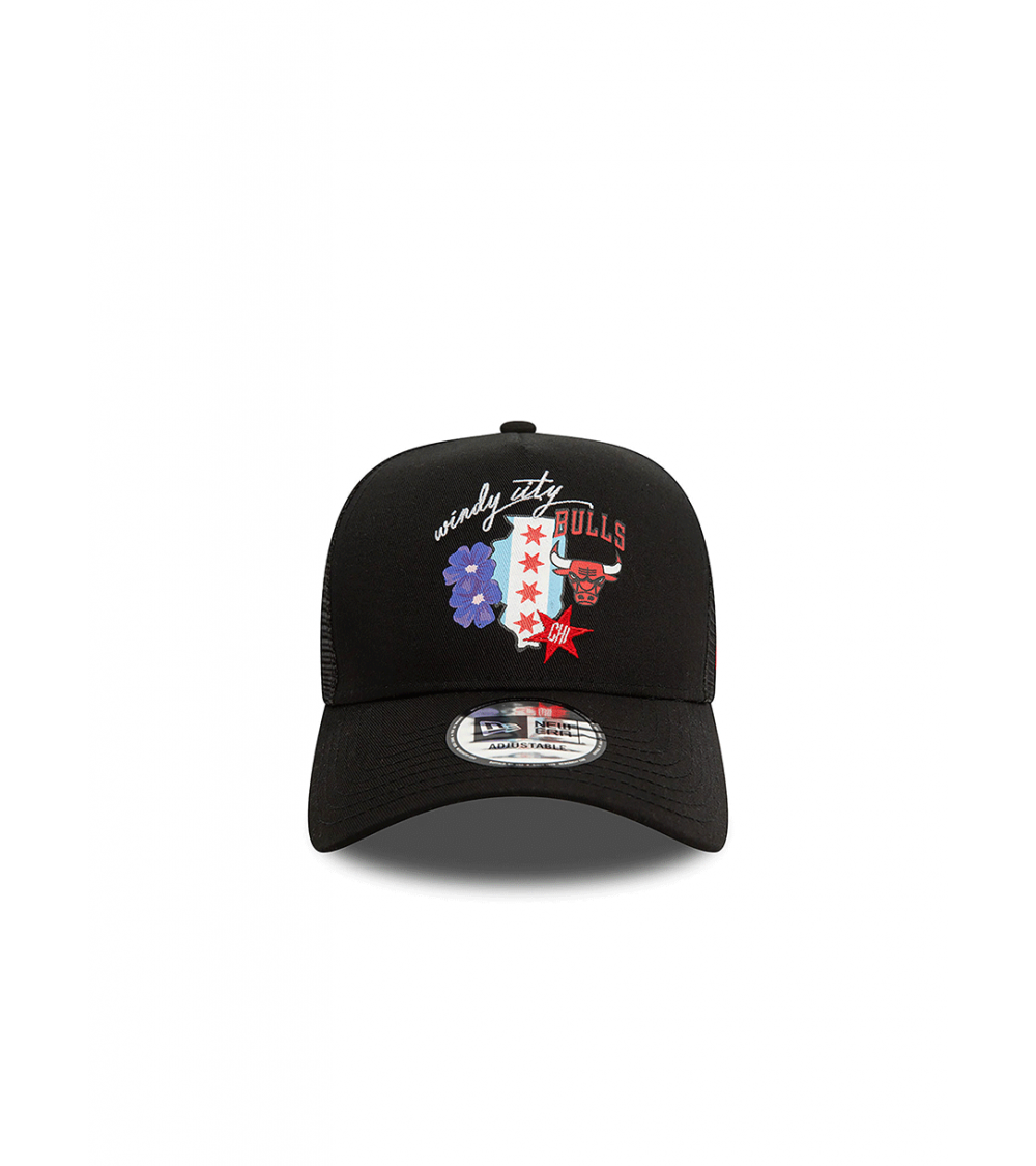 CAP NEW ERA 9FORTY A-FRAME CHICAGO BULLS TRUCKER BLACK UNISEX