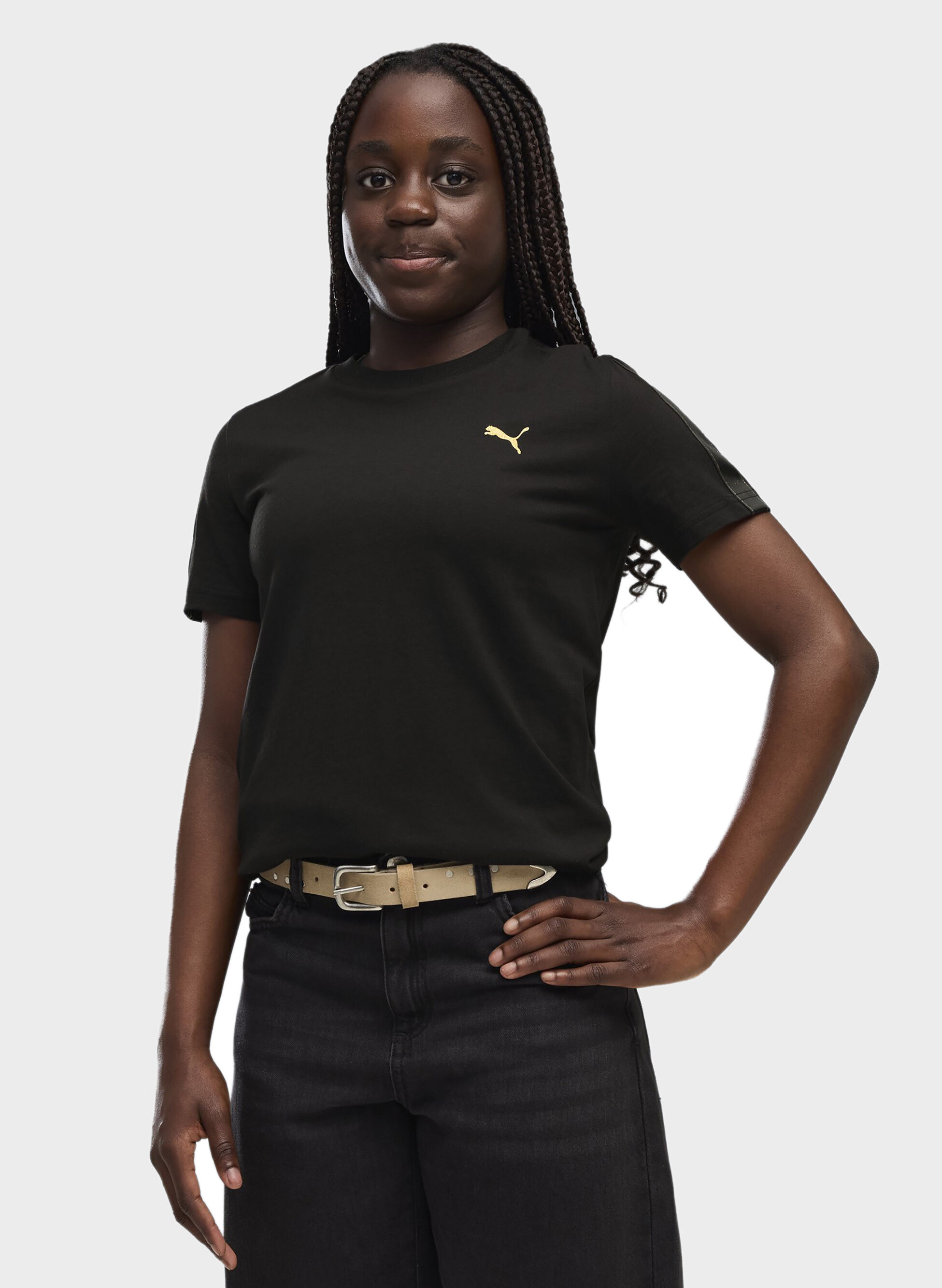 T-SHIRT ESSENTIAL TAPE GLITTER RAGAZZA