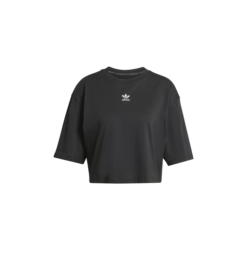 T-SHIRT ADIDAS ESSENTIALS CROPPED BLACK WOMEN