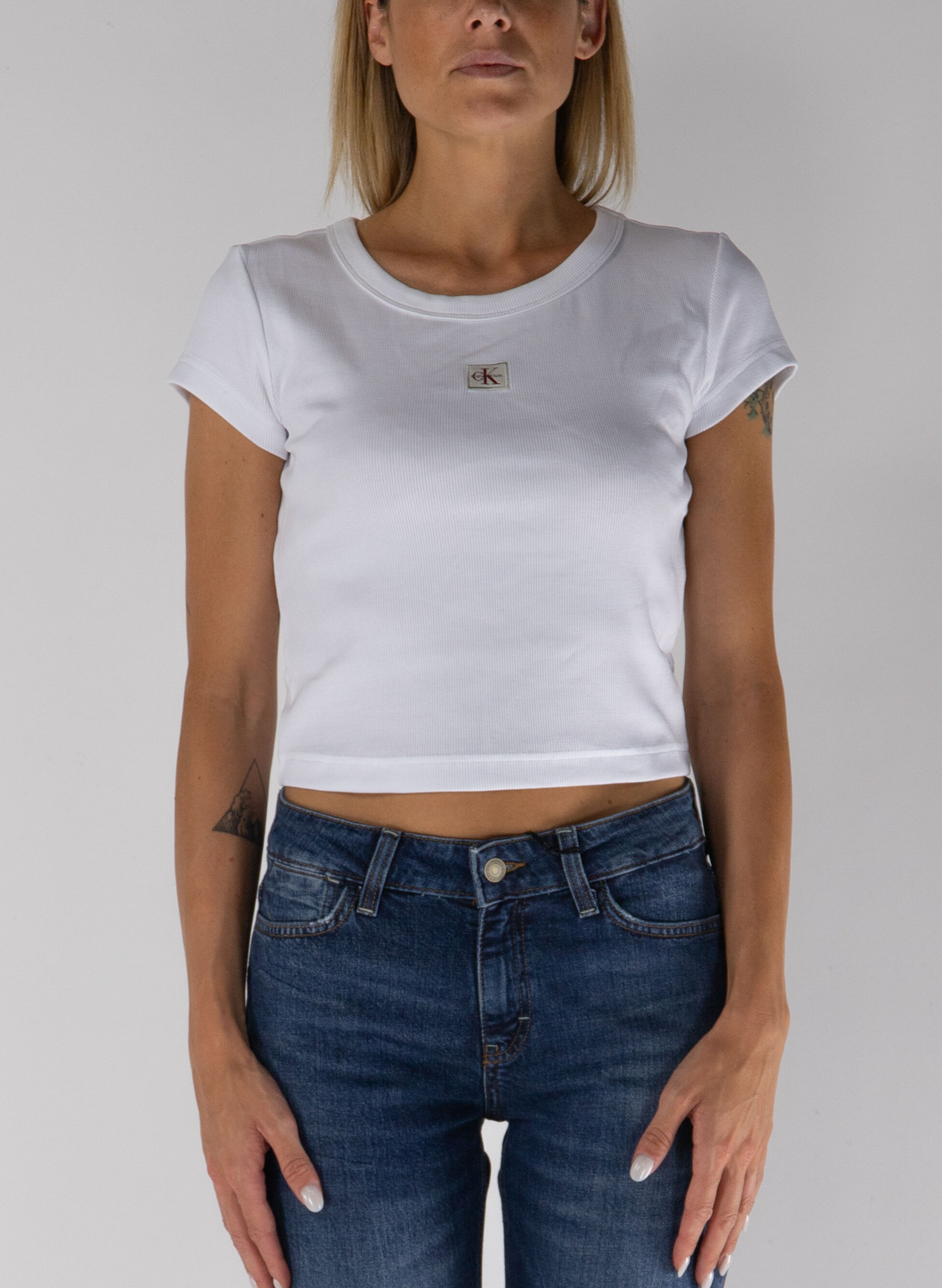 T-SHIRT COTTON STRETCH RIB BABY TEE — Sport85