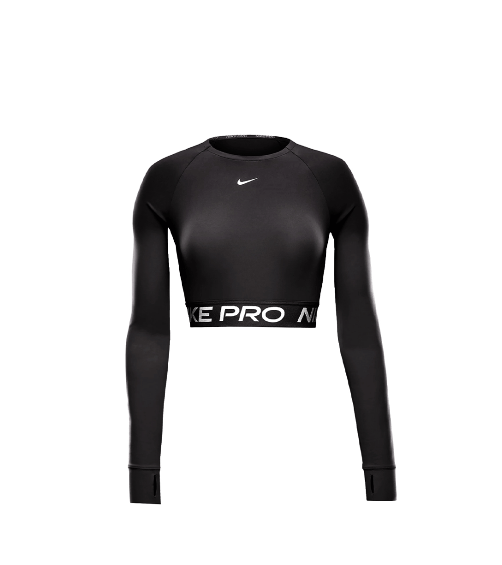 T-SHIRT CROPPED NIKE LONG SLEEVE DRI-FIT 365 BLACK WOMEN
