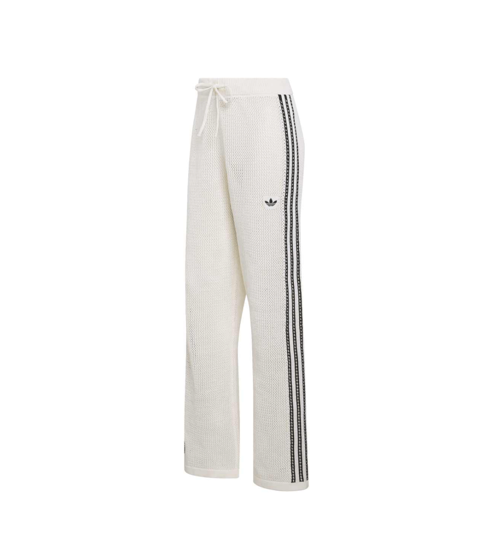 TROUSERS ADIDAS KNITTED CROCHET FIREBIRD WHITE WOMEN