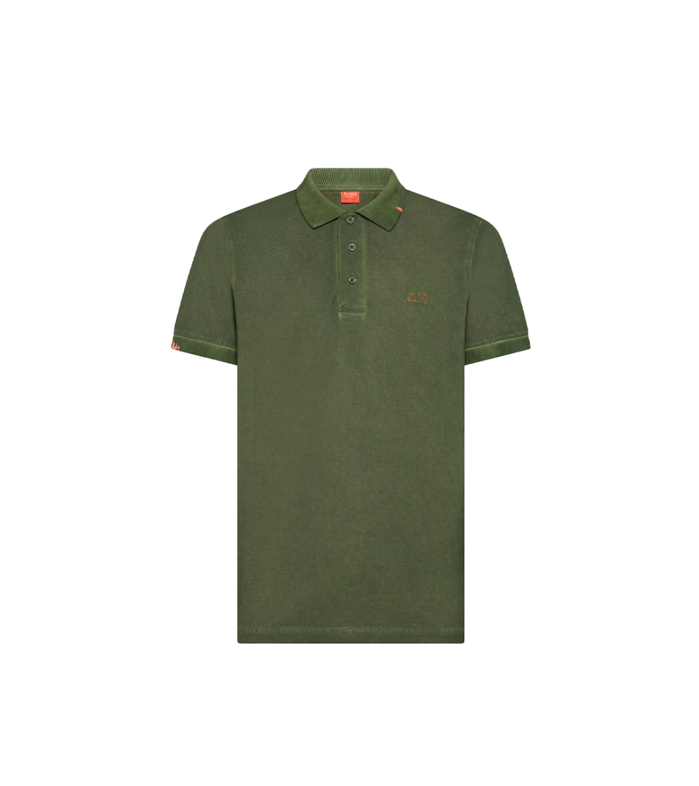 POLO SUN68 SPECIAL DYED BEACH VERDE UOMO