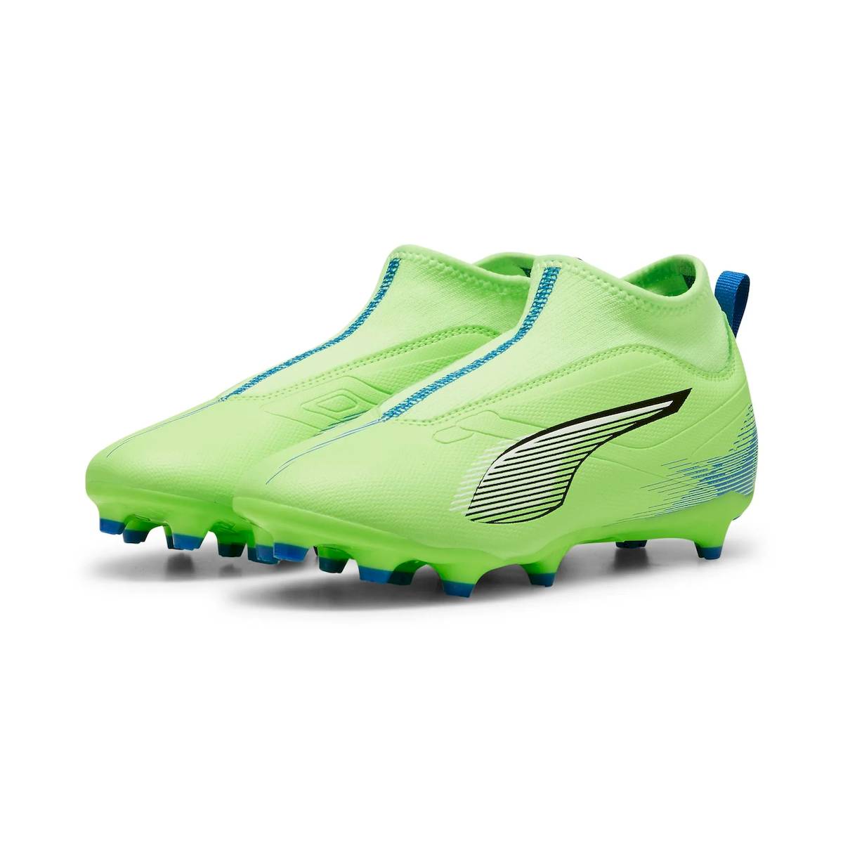 PUMA ULTRA 5 MATCH+ SENZA LACCI FG/AG JUNIOR FIZZY APPLE-PUMA WHITE-BLUEMAZING