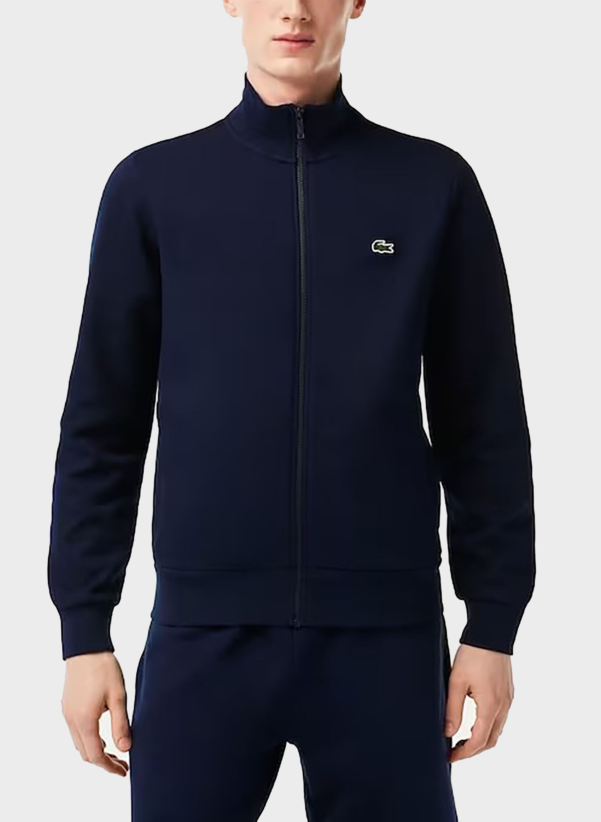 FELPA FULL ZIP CON LOGO RICAMATO
