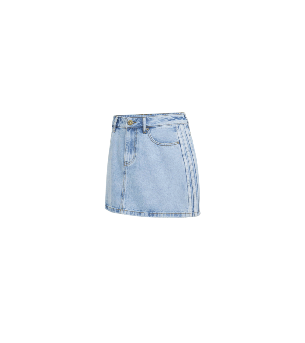SKIRT ADIDAS ORIGINALS MID RISE LIGHT DENIM LIGHT BLUE WOMEN