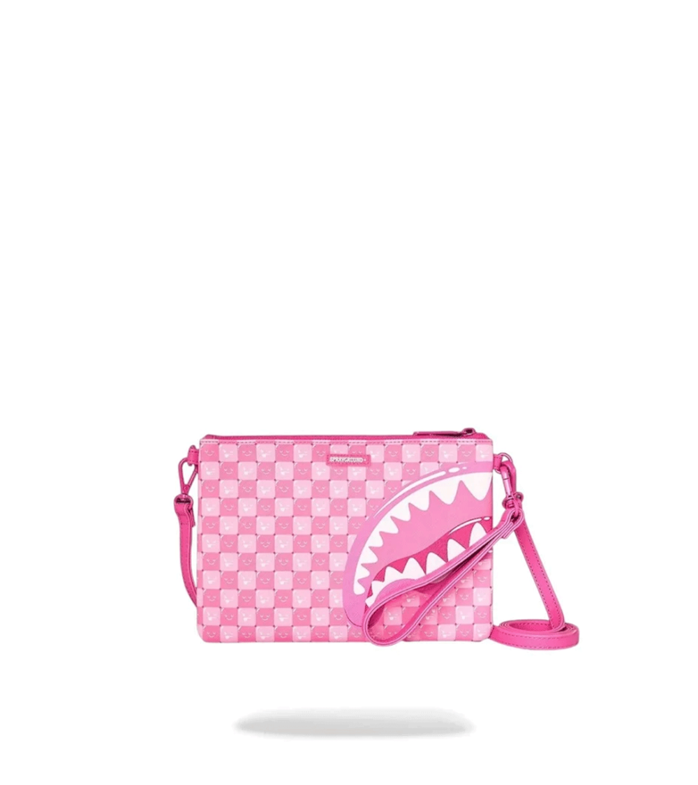 POCHETTE SPRAYGROUND NEW CHECK FACES ROSA UNISEX