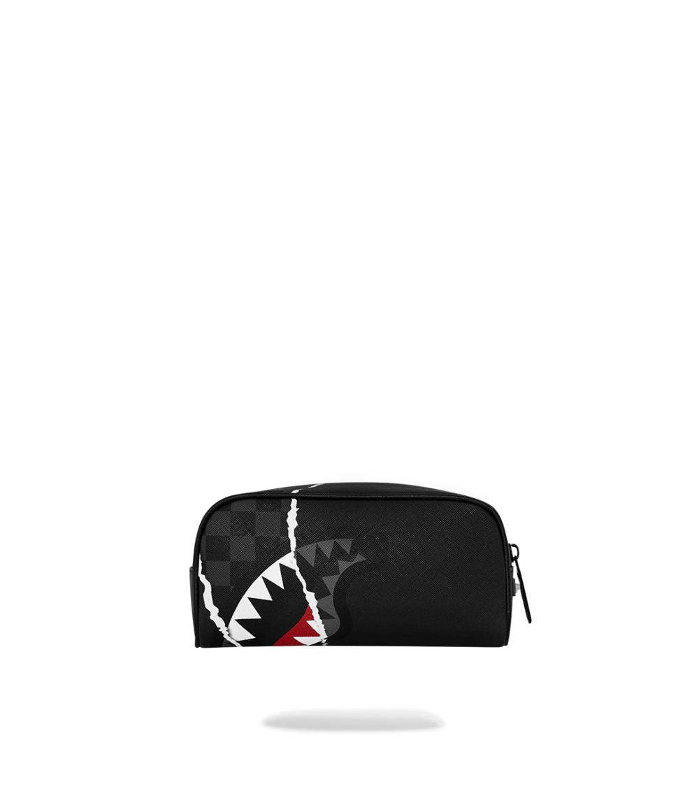 POUCH SPRAYGROUND CENTER RIP REVEALING CHECK BLACK UNISEX
