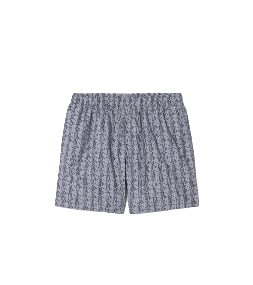 SWIM TRUNKS LACOSTE MONOGRAM GREY MEN