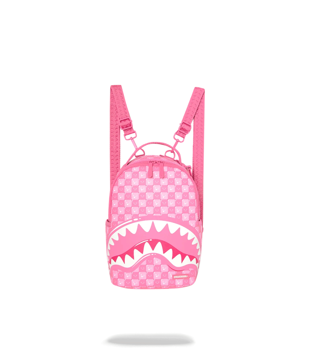 MINI BACKPACK SPRAYGROUND NEW CHECK FACES PINK WOMEN