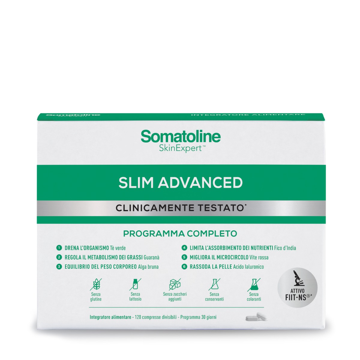 SOMATOLINE SLIM ADVANCED 120 COMPRESSE SENZA GLUTINE SENZA LATTOSIO