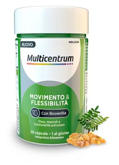 MULTICENTRUM MOVIMENTO & FLESSIBILITA' 30 CAPSULE - INTEGRATORE PER OSSA, MUSCOLI E FUNZIONALITÀ ARTICOLARE