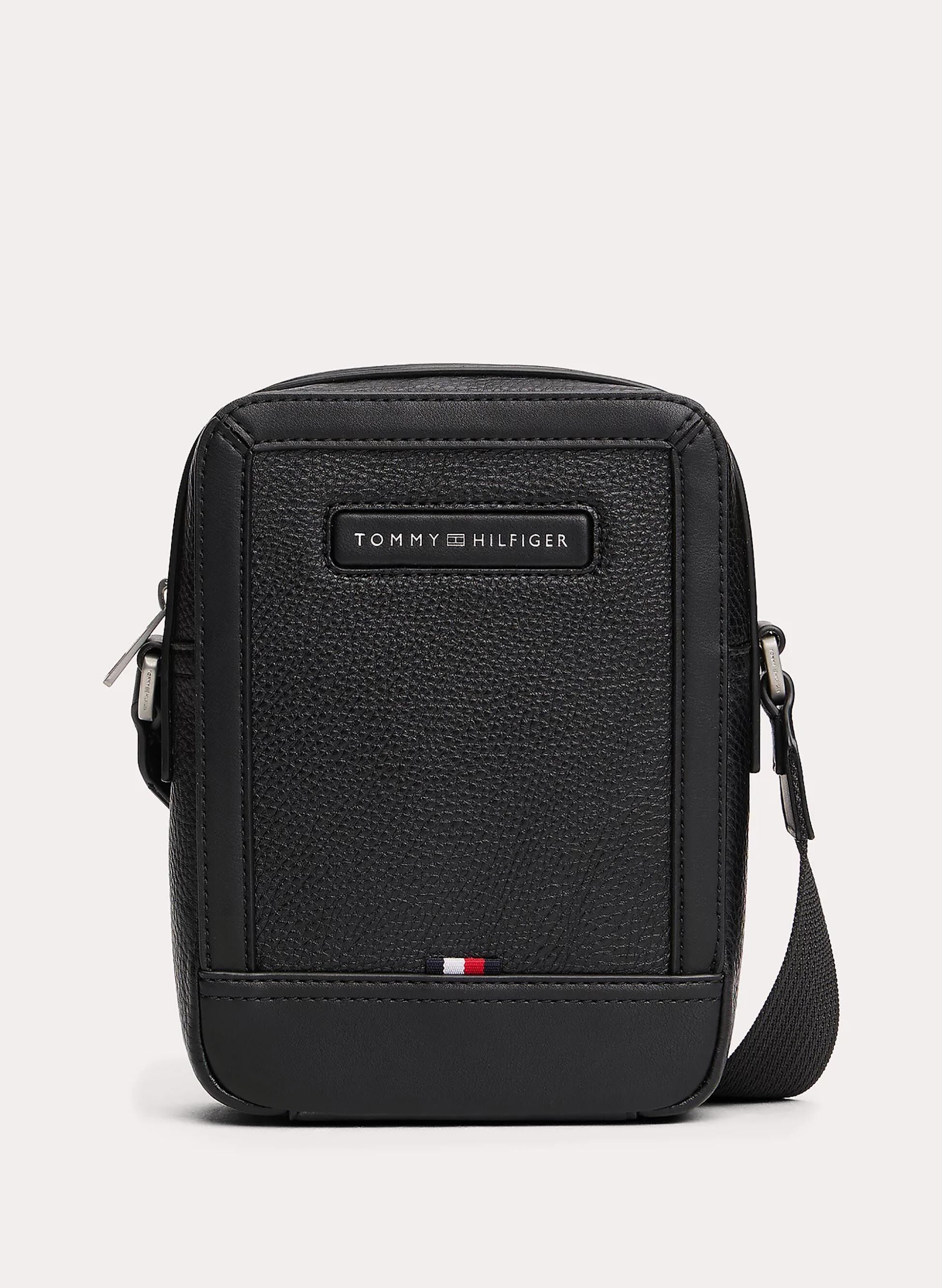 BORSA TRACOLLA REPORTER CON FINITURA ZIGRINATA E LOGO