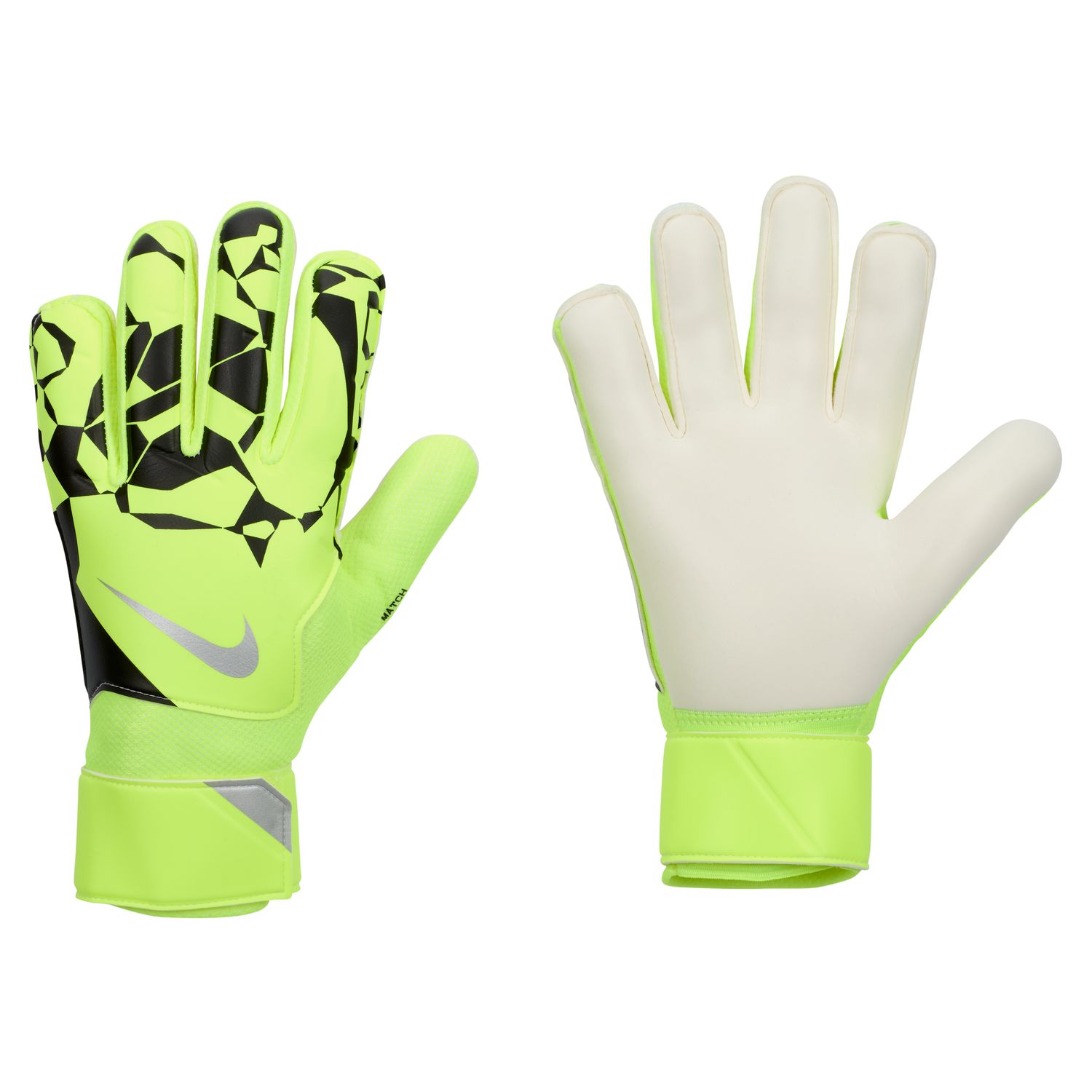 NIKE GUANTI PORTIERE MATCH VOLT/NERO/ARGENTO DA ADULTO