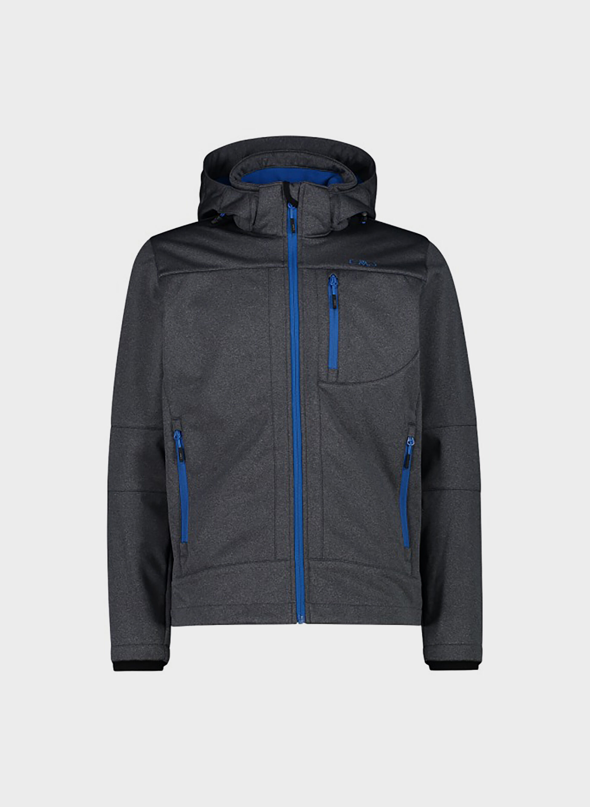 GIACCA SOFTSHELL MELANGIATO CON CAPPUCCIO