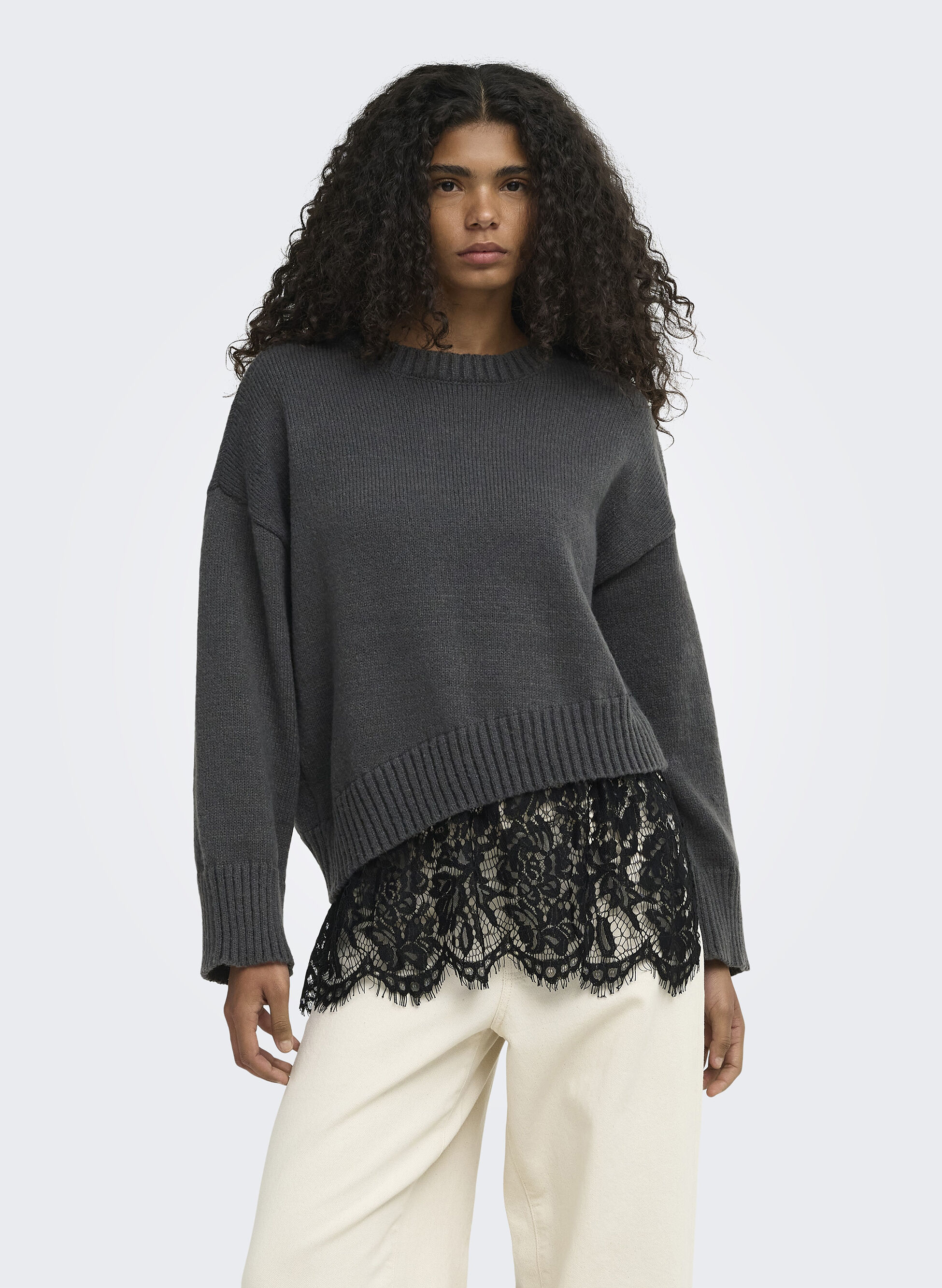 MAGLIONE EVIE INSERTO PIZZO