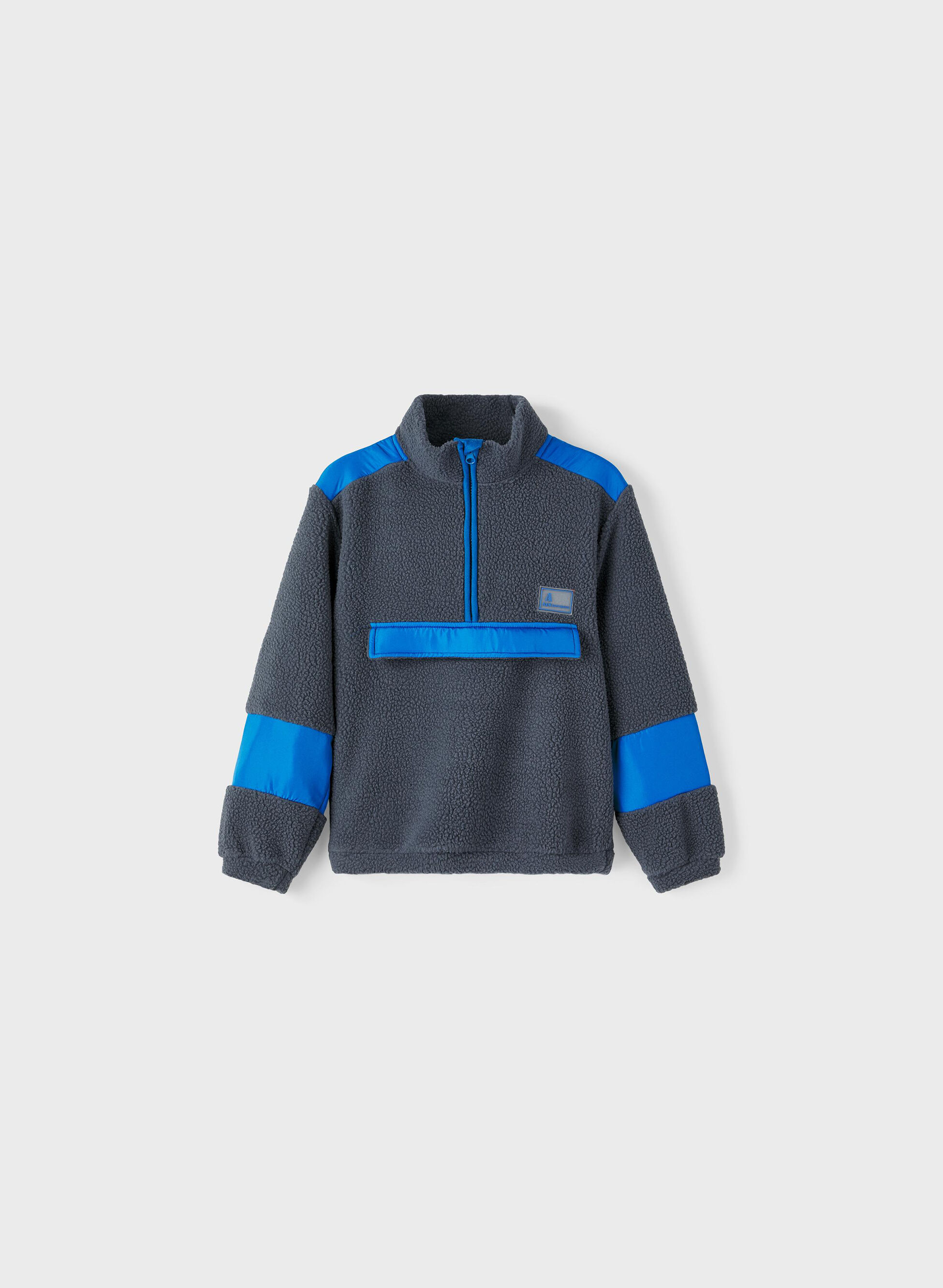 FELPA TEDDY NAFARVE 1/2 ZIP RAGAZZO