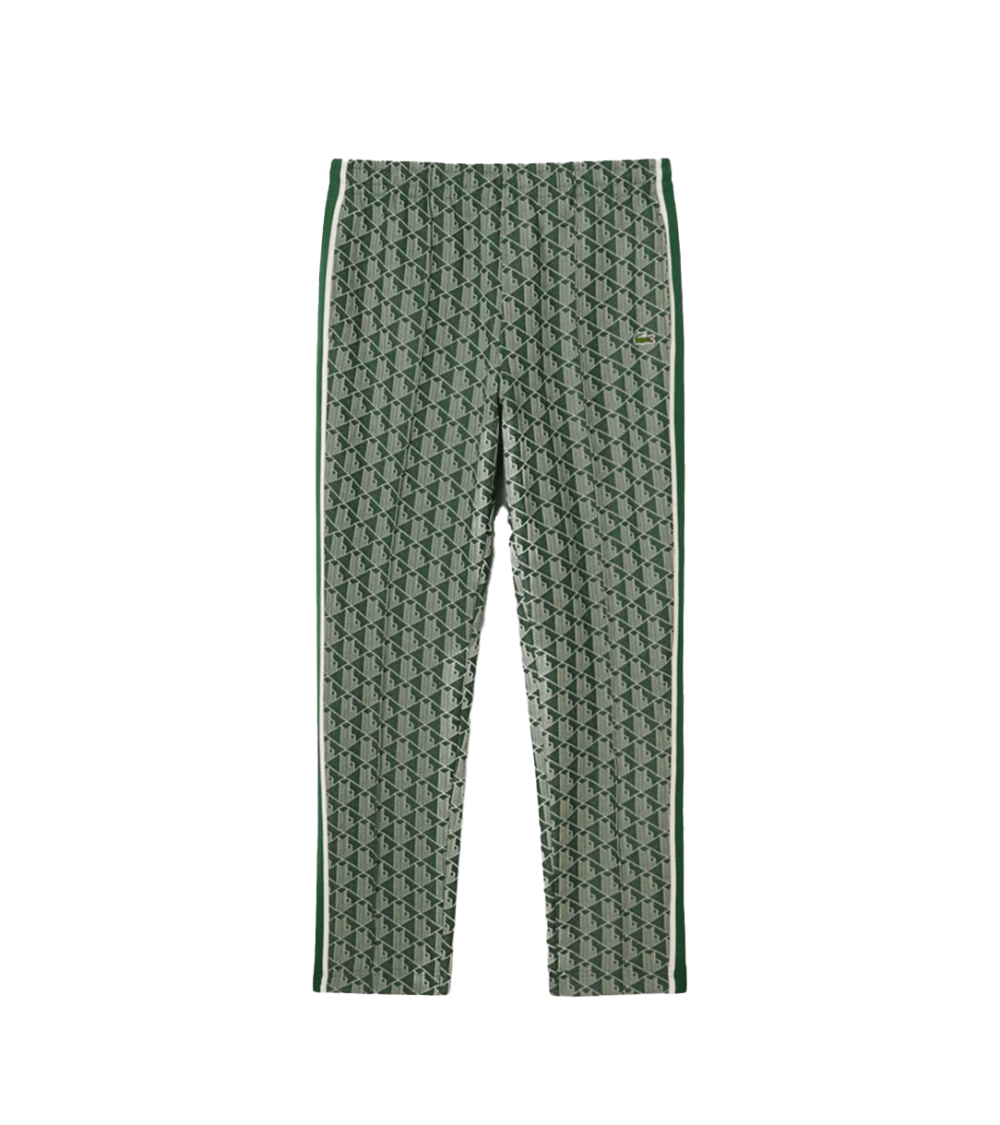 TRACKSUIT TROUSERS LACOSTE PARIS MONOGRAM GREEN MEN